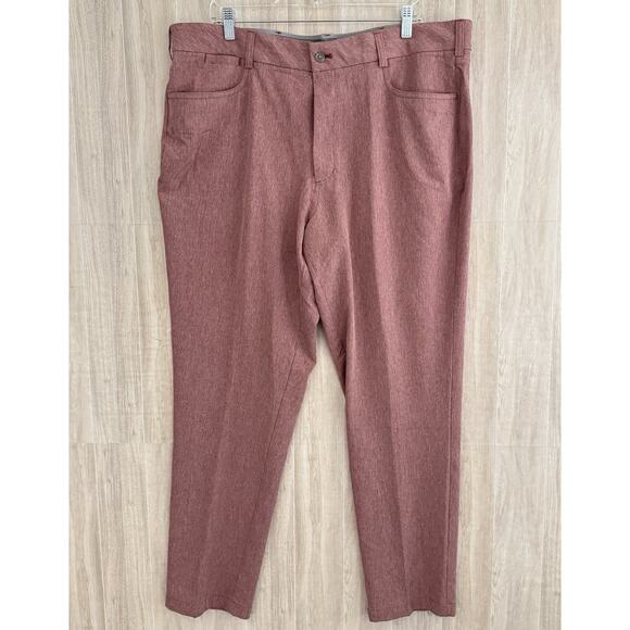 Walter Hagen Golf Pants Men's 38x32 Perfect 11 Slim Fit Maroon Stretch NWOT - Picture 1 of 9